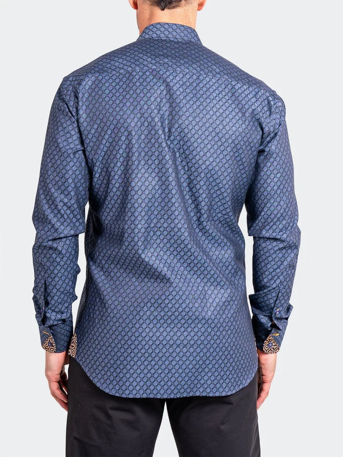 Maceoo Stretch Shirt | Eins Ascension0051 Blue