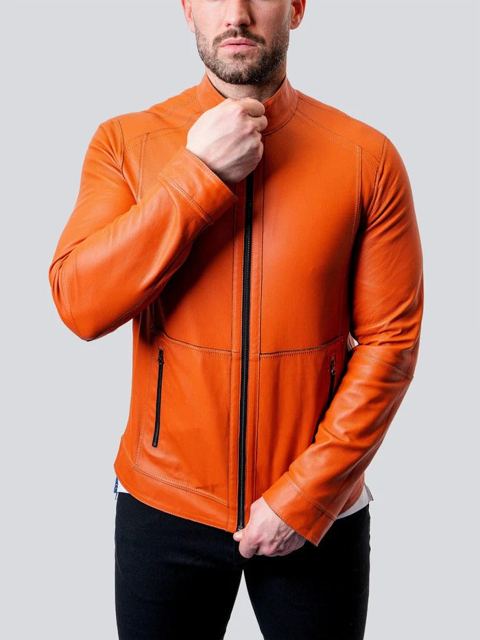 Maceoo Jacket | Leather Suededouble Grey