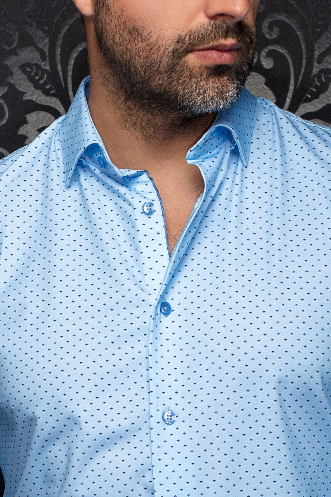 Au Noir Stretch Shirt | Alexander-Fan Light Blue