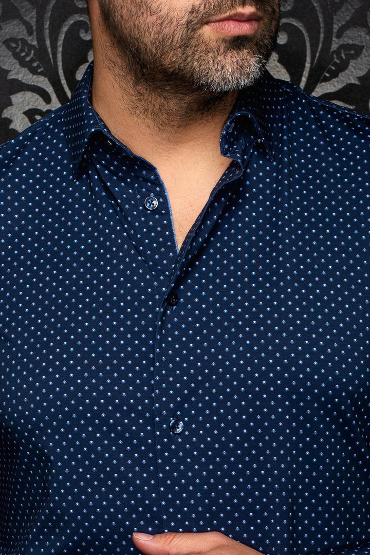 Au Noir Stretch Shirt | Alexander-Fan Navy
