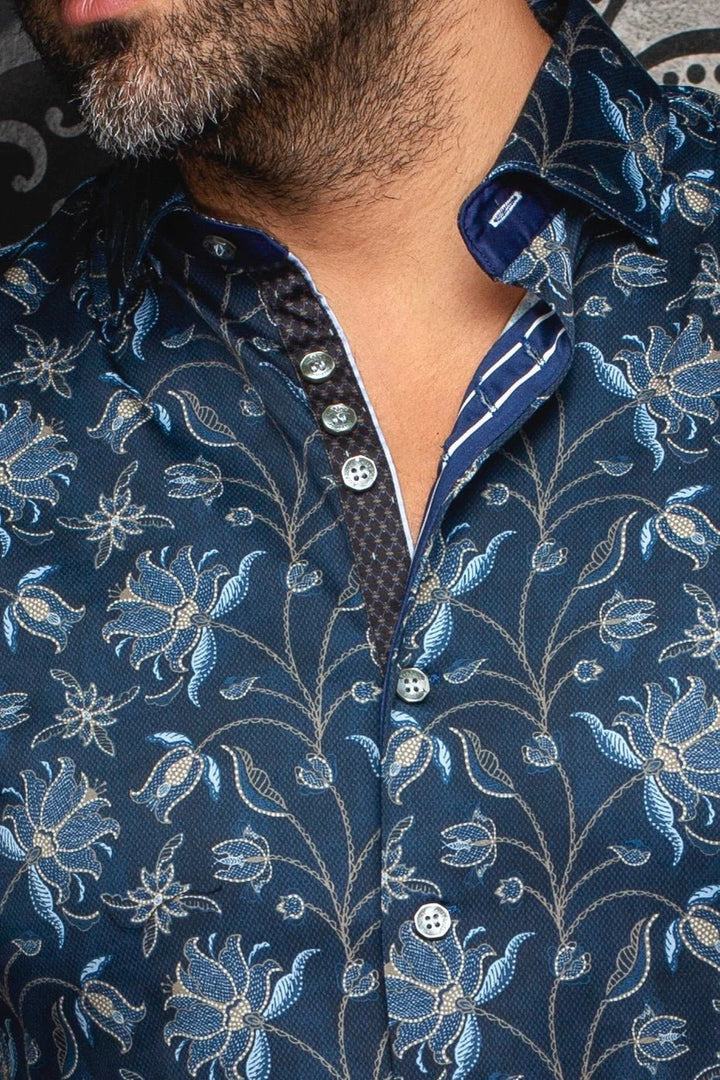 Au Noir Stretch Shirt | Harrington Navy