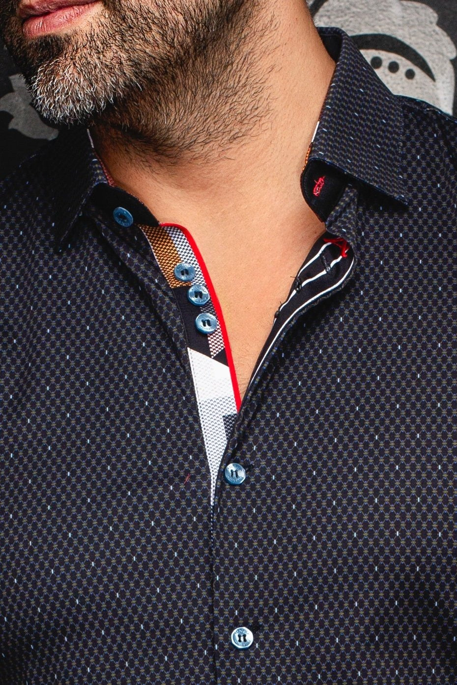 Au Noir Stretch Shirt | Hound Black Olive