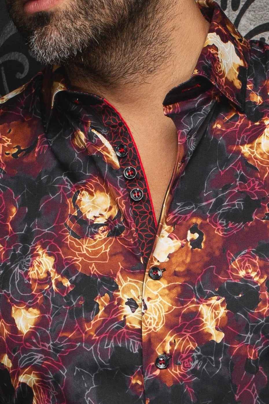 Au Noir Stretch Shirt | Rosarugosa Black Rust