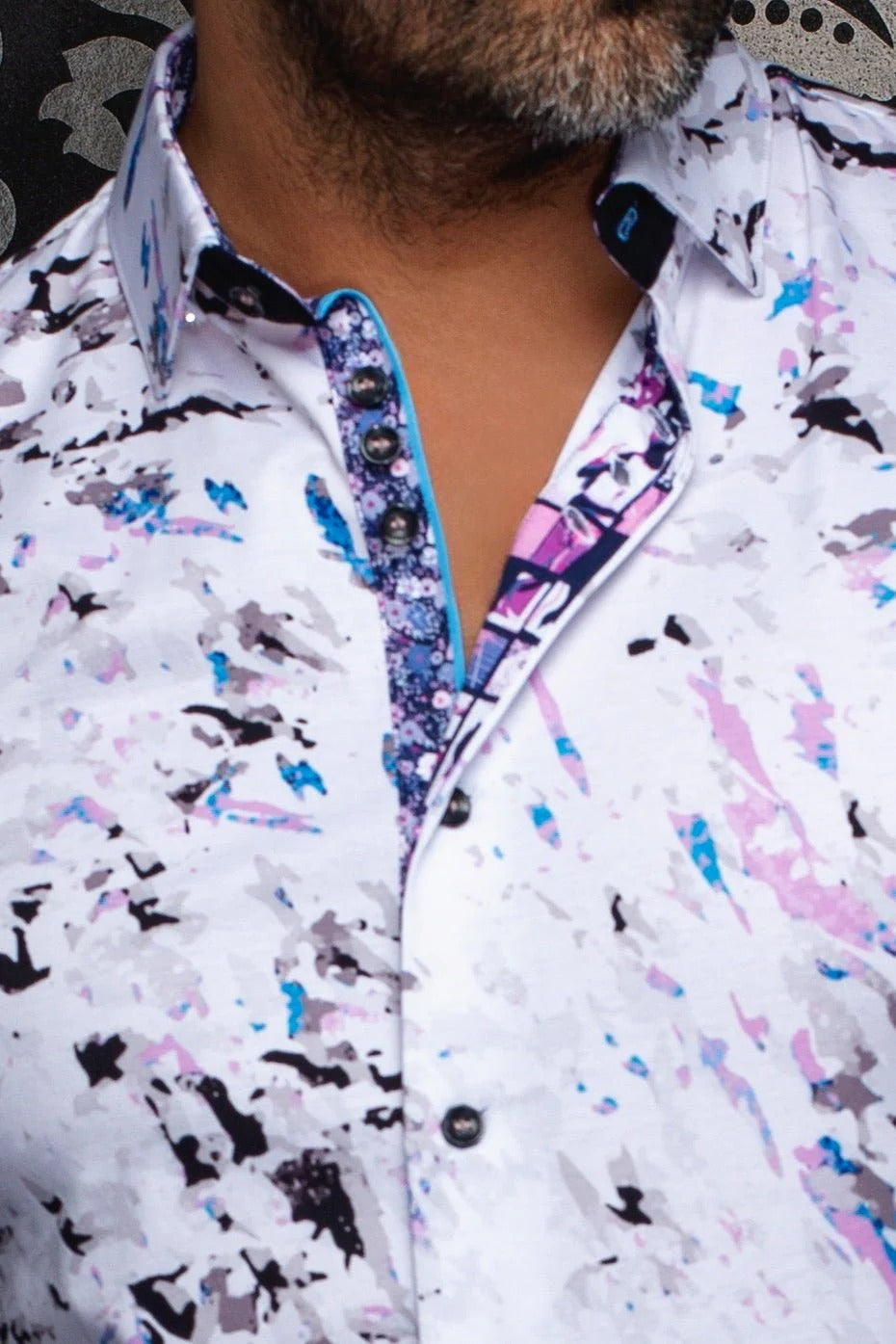 Au Noir Stretch Shirt | Soran White PInk