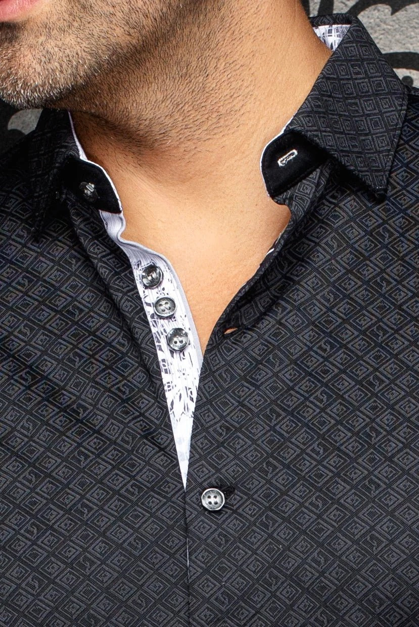 Au Noir Stretch Short Sleeve Shirt | Atacama Black