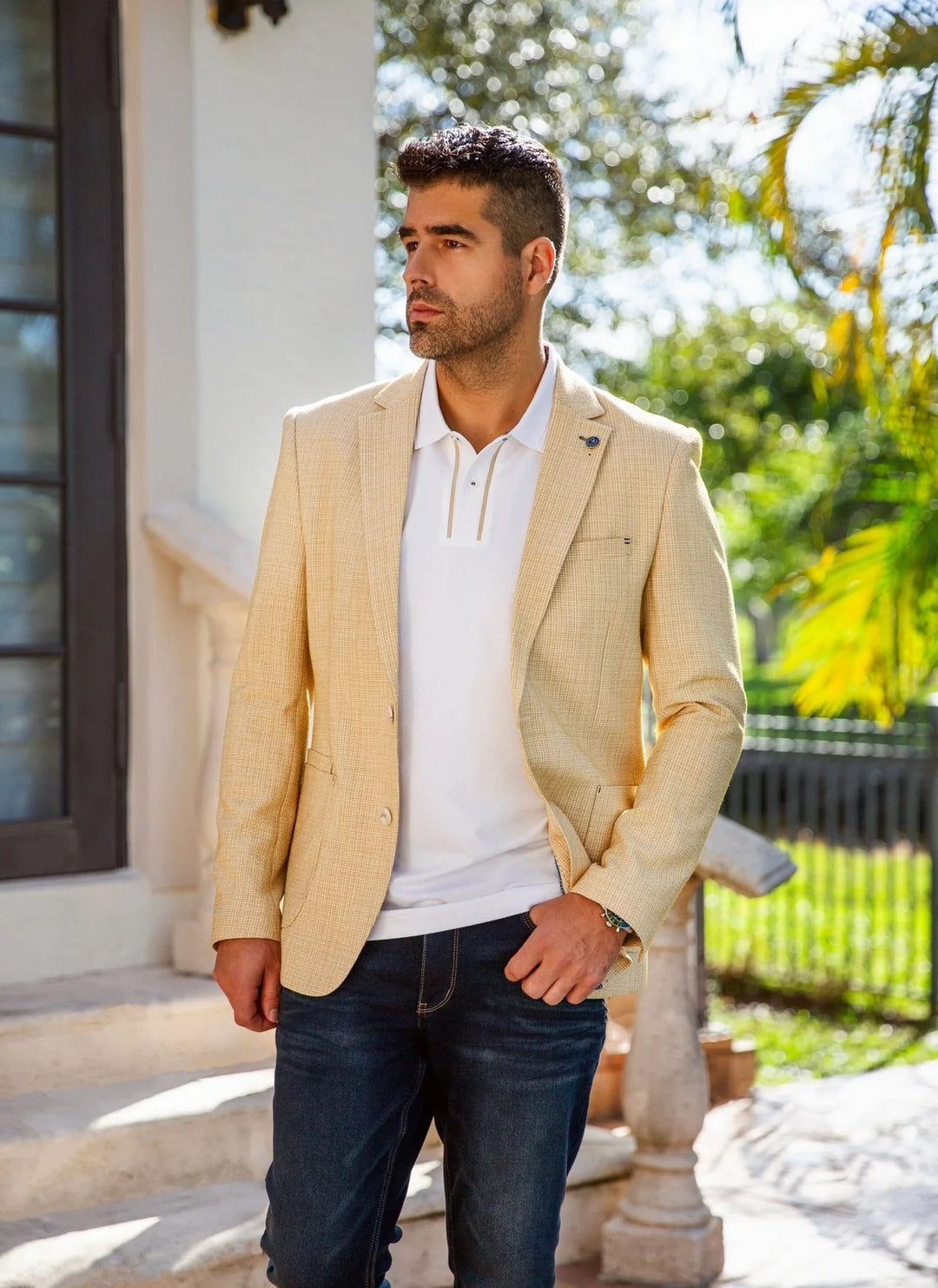 Au Noir Stretch Blazer | Jace Camel