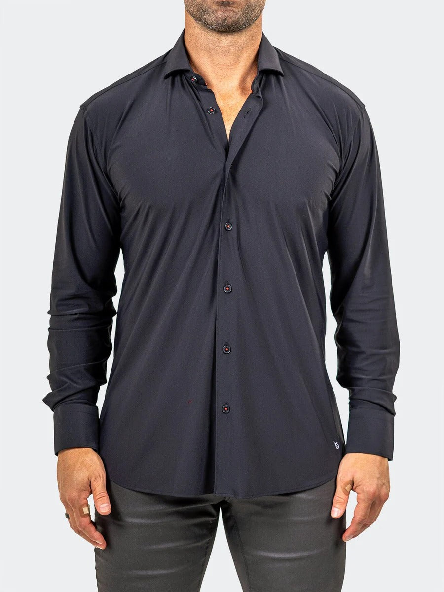 Maceoo Stretch Shirt | Eins Marthyr3013 Black