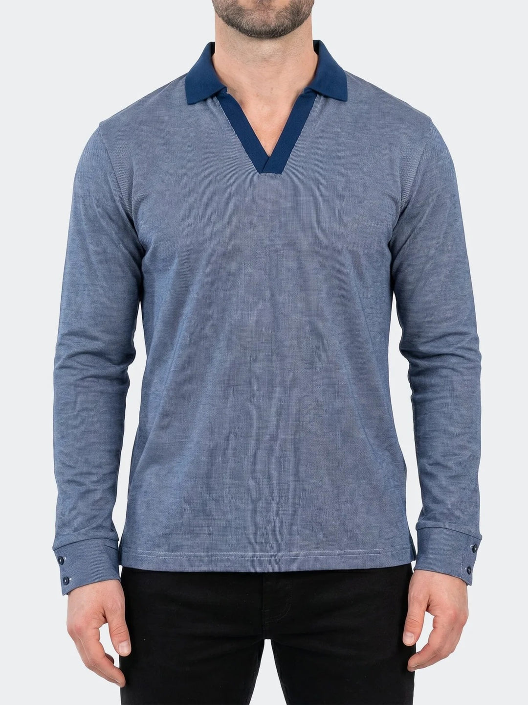 Maceoo Stretch Polos | Polo SS Knitted Unknown 0004 Blue