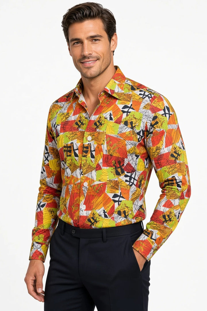 Masutto Shirt | MARCO-08 LONG SLEEVE BUTTON DOWN SHIRT