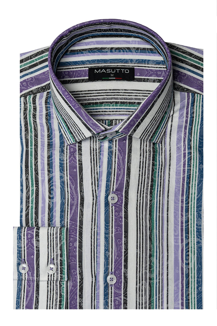 Masutto Shirt | ADRIANO-06 SLEEVE BUTTON DOWN SHIRT - Men Fashion