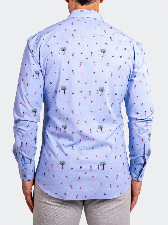 Maceoo Stretch Shirt | Eins Stretch Ascension0207 Blue