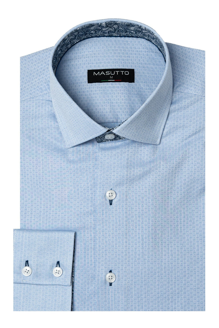 Masutto Shirt | NIKOLA-02 SLEEVE BUTTON DOWN SHIRT
