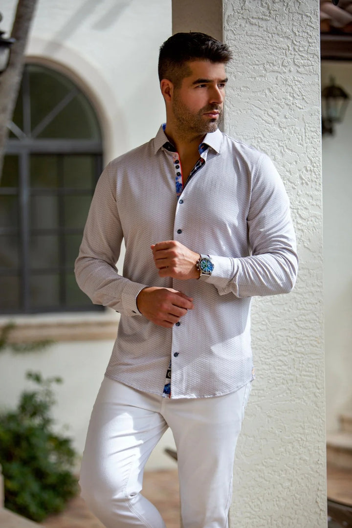 Au Noir Stretch Shirt | Ironbark Sand