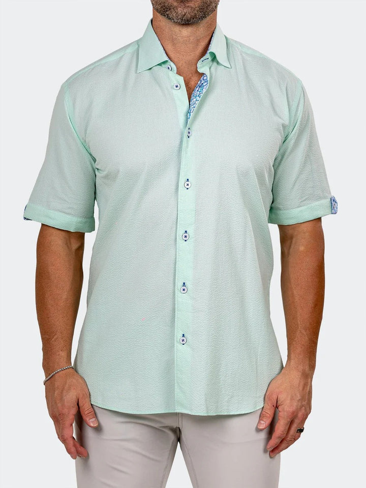 Maceoo Stretch Short-Sleeve Shirt | Galileo Marthyr0011 Green