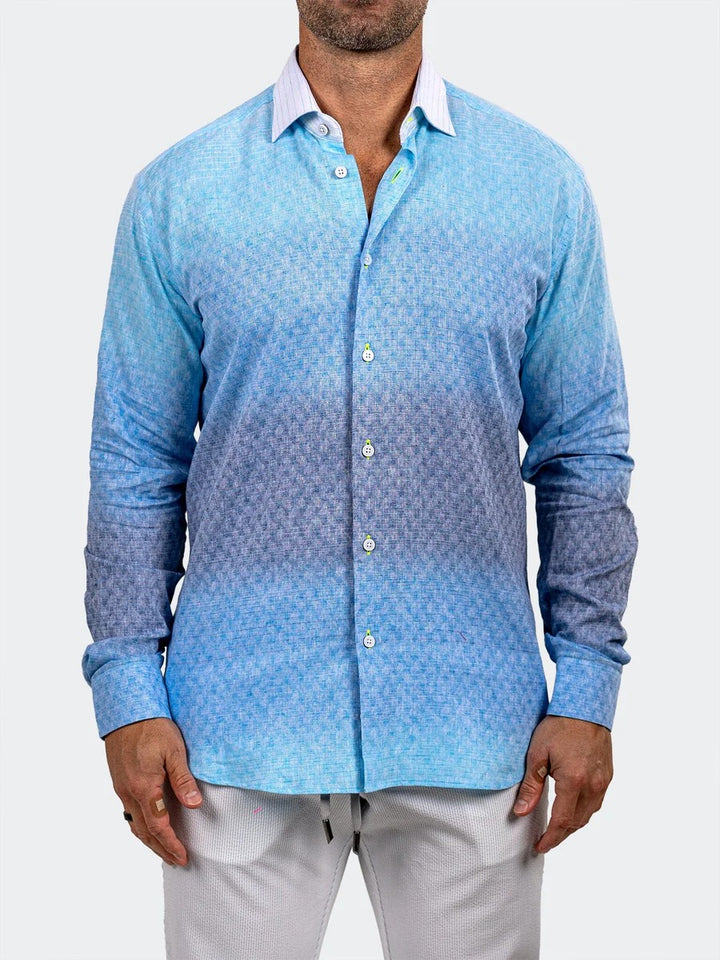 Maceoo Stretch Shirt | Fibonacci Marthyr0034 Blue