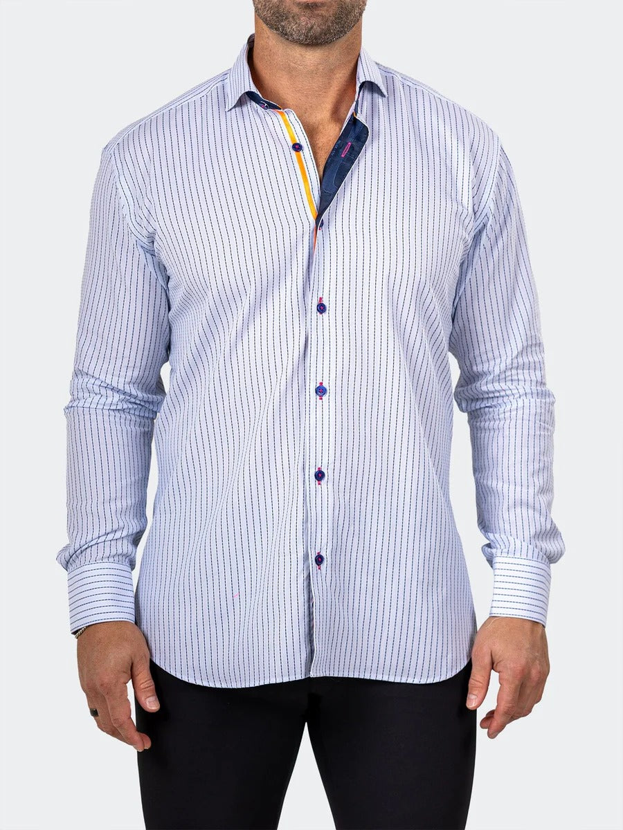 Maceoo Stretch Shirt | Eins Marthyr0066 Blue