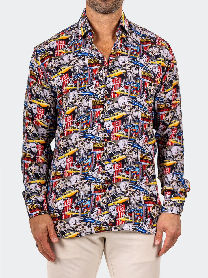 Maceoo Stretch Shirt | Fibonacci Marthyr0321 Black