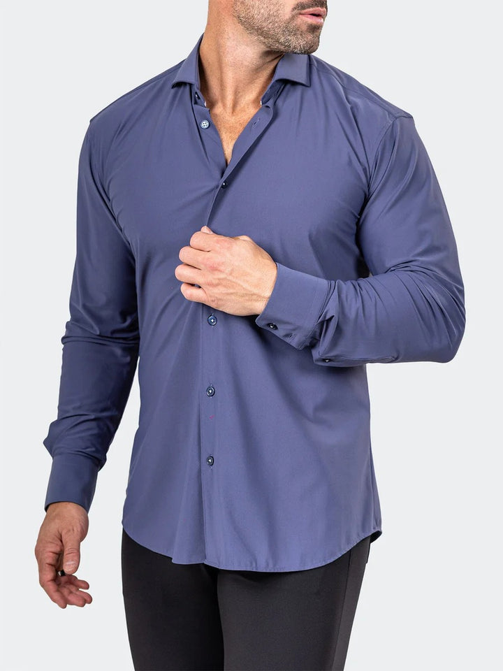 Maceoo Stretch Shirt | Eins Marthyr3011 Blue