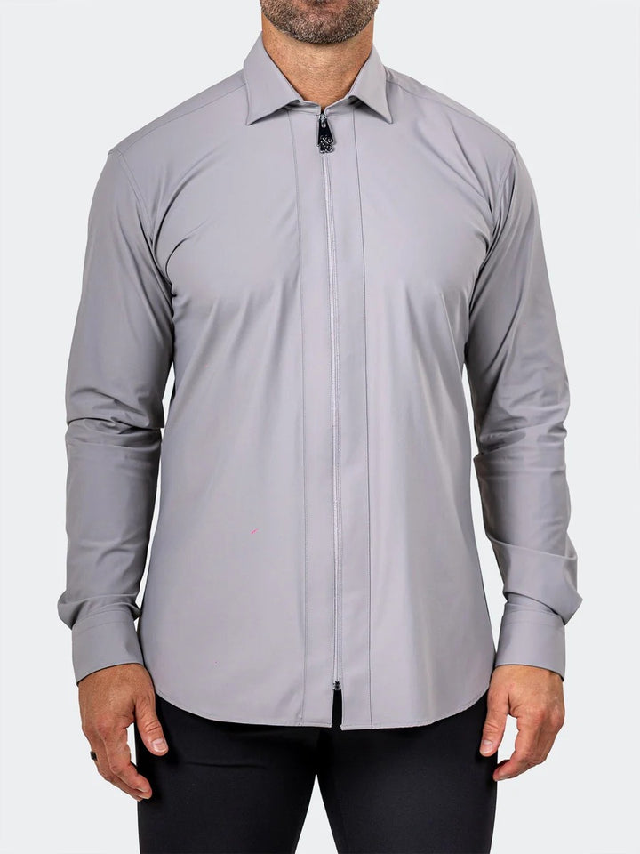 Maceoo Stretch Shirt | Fibzip Marthyr3024 Grey
