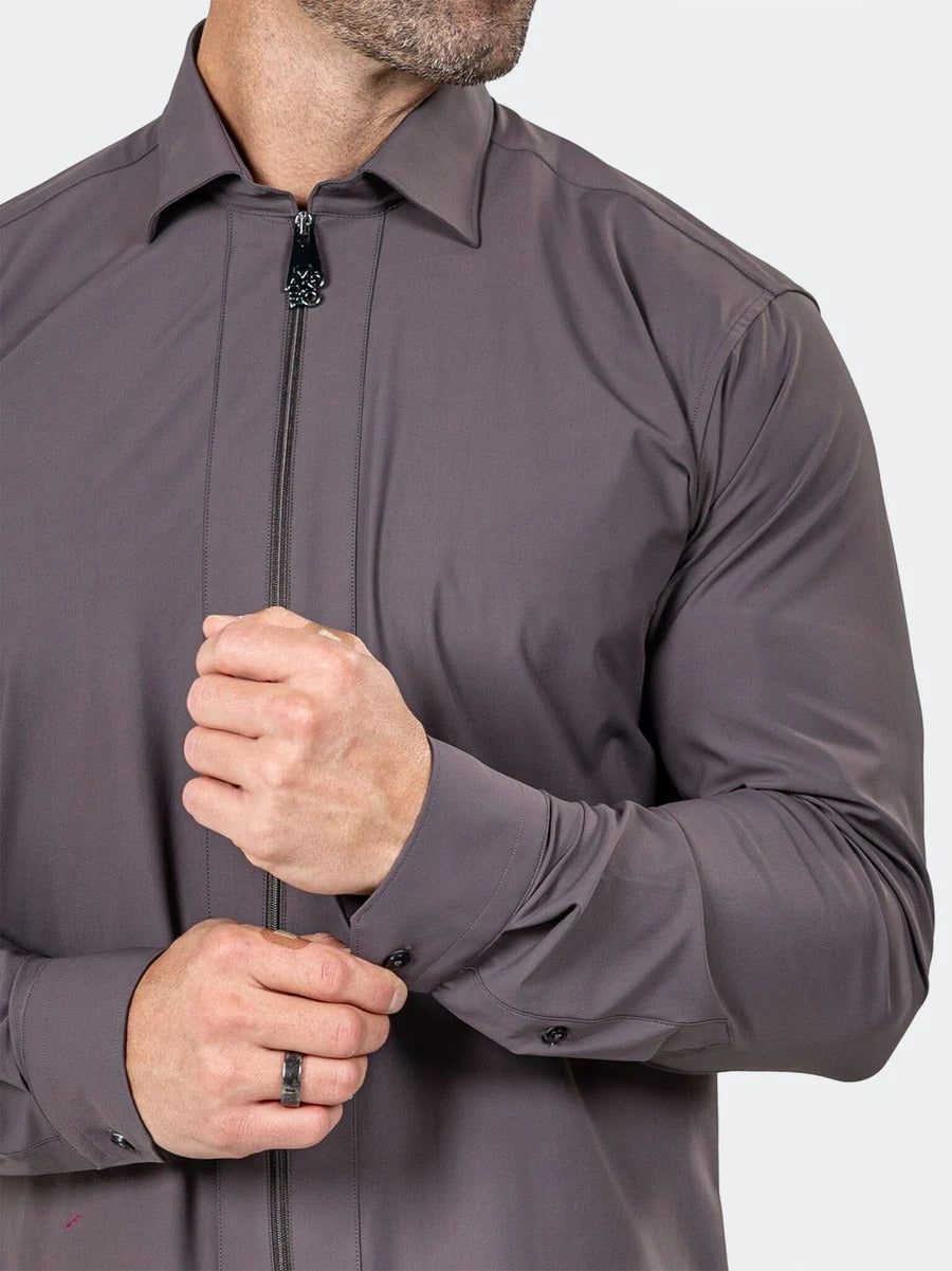 Maceoo Stretch Shirt | Fibzip Marthyr3025 Brown