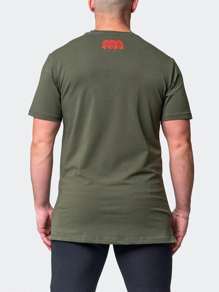 Maceoo Stretch Short-Sleeve Tshirts | Henley Core Green