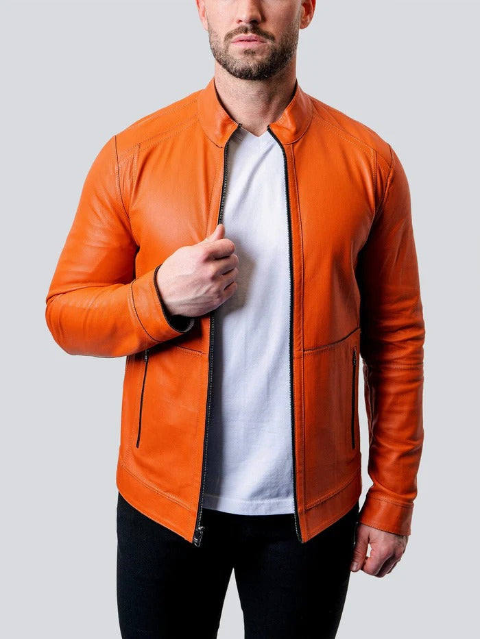 Maceoo Jacket | Leather Suededouble Grey