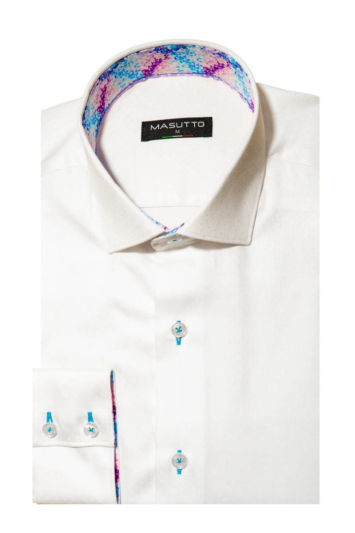 Masutto Shirt | VERONA-05 SLEEVE BUTTON DOWN SHIRT