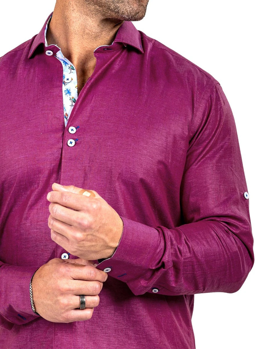 Maceoo Stretch Shirt | Eins Marthyr0149 Red