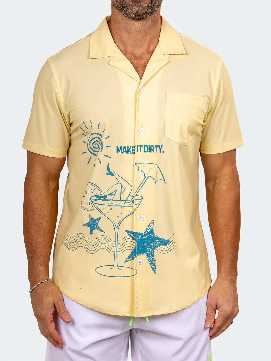 Maceoo Stretch Short-Sleeve Shirt | Shirts Marthyr0432 White