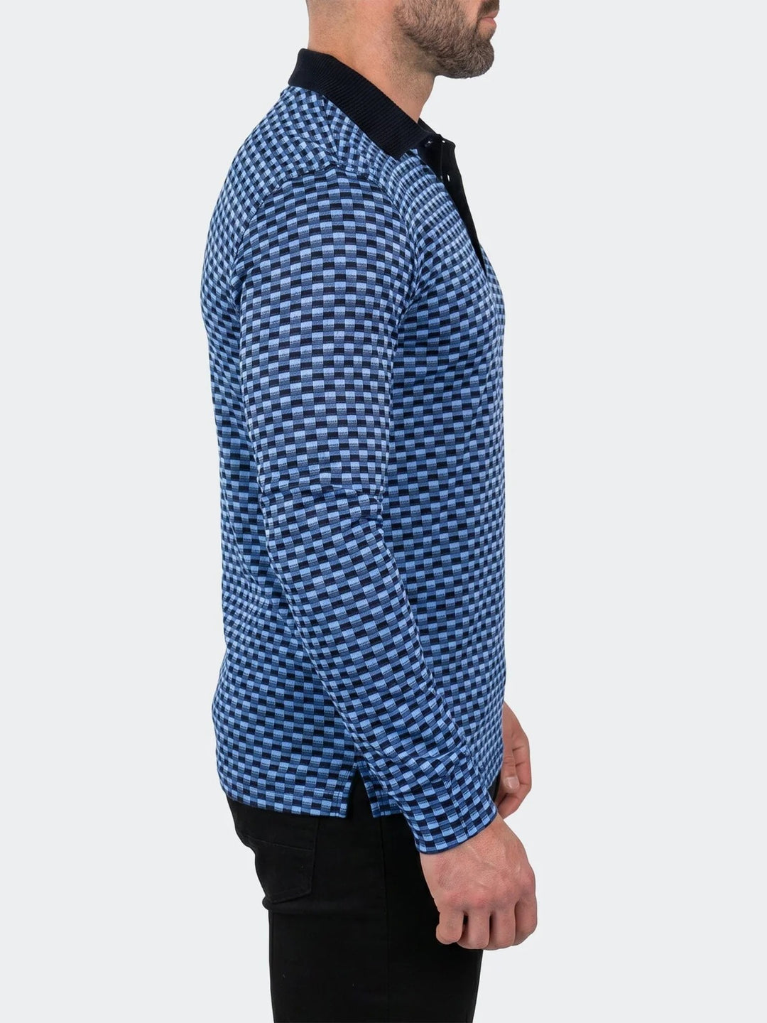 Maceoo Stretch Polos | Polo KnitRib Unknown002 Blue