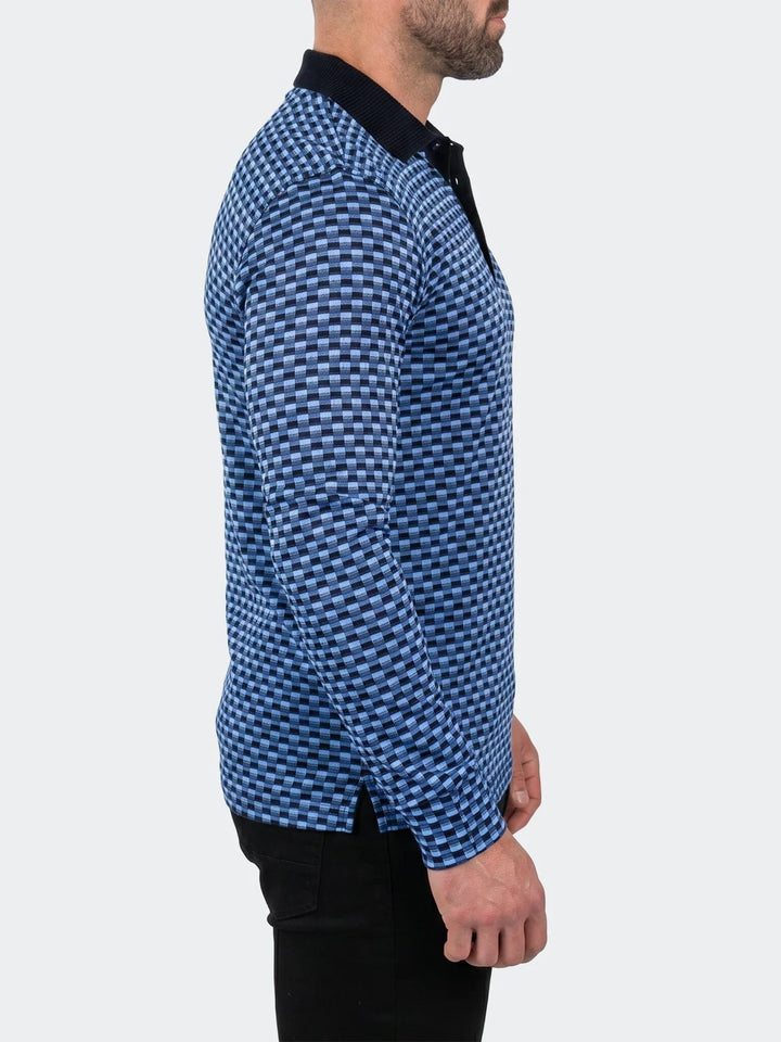 Maceoo Stretch Polos | Polo KnitRib Unknown002 Blue