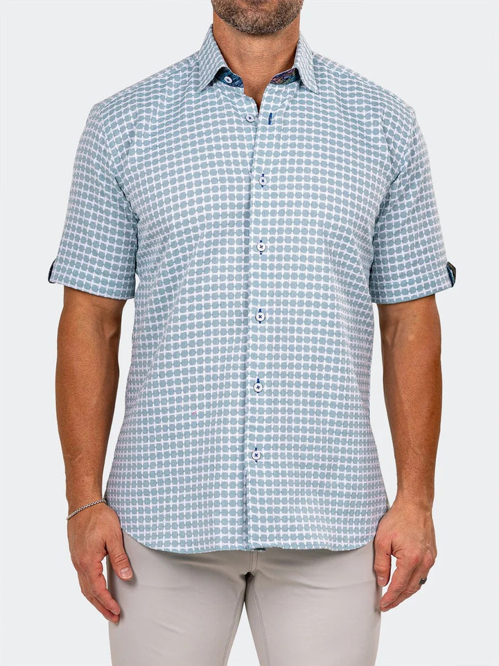Maceoo Stretch Short-Sleeve Shirt | Galileo Marthyr0079 Green