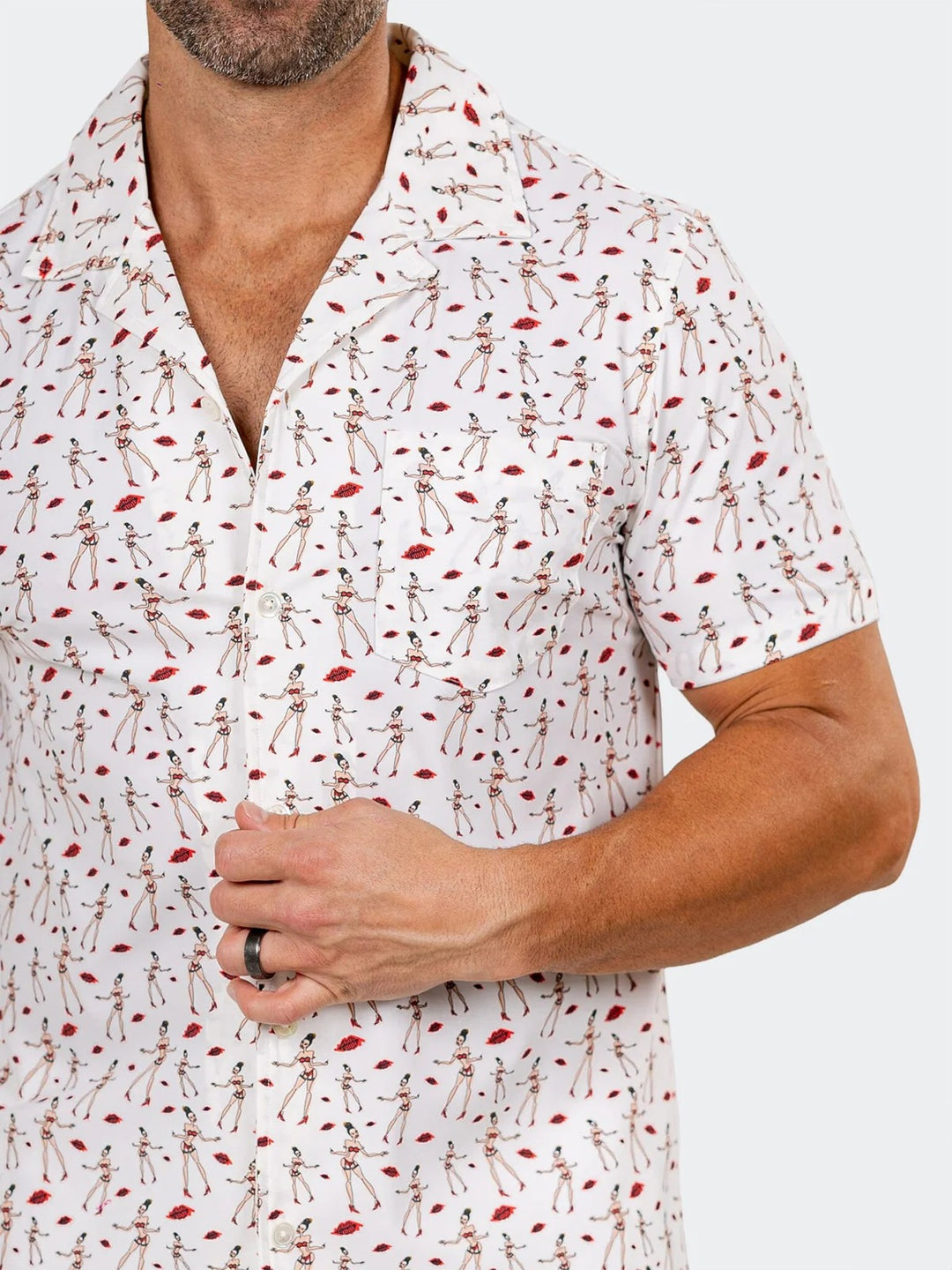 Maceoo Stretch Short-Sleeve Shirt | Shirts Marthyr0411 White