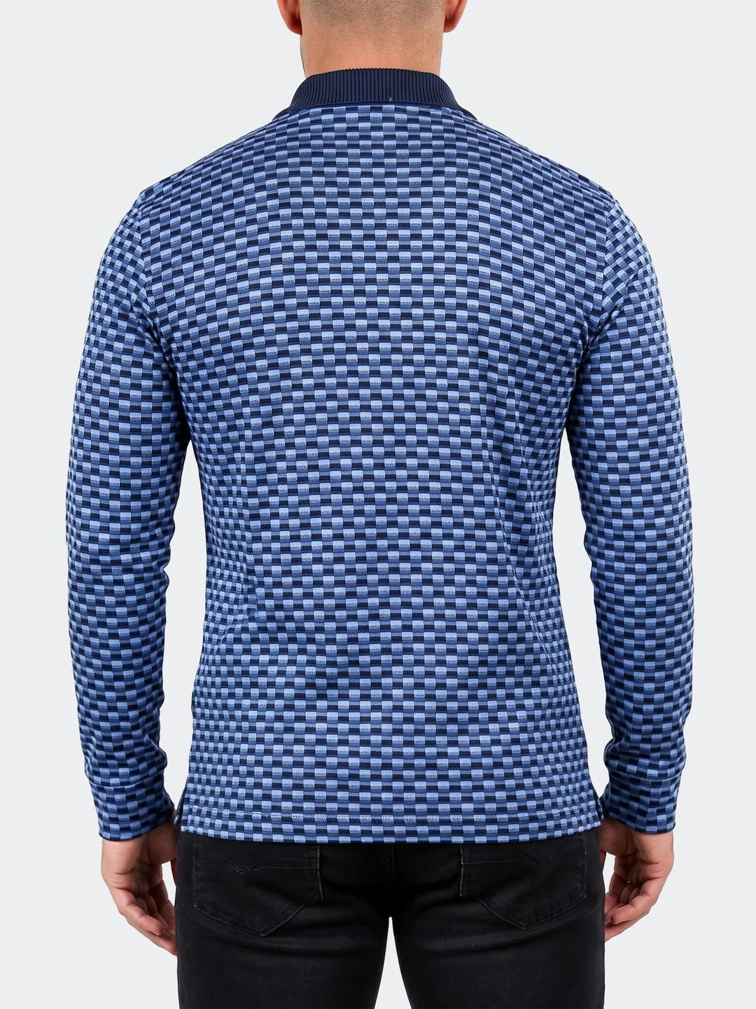 Maceoo Stretch Polos | Polo KnitRib Unknown002 Blue