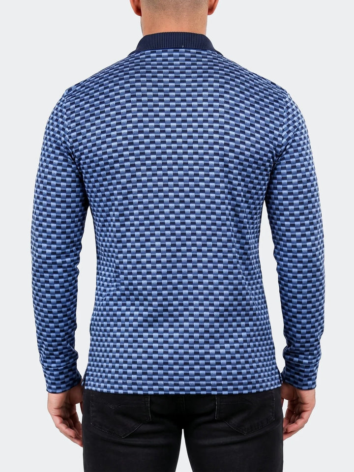 Maceoo Stretch Polos | Polo KnitRib Unknown002 Blue