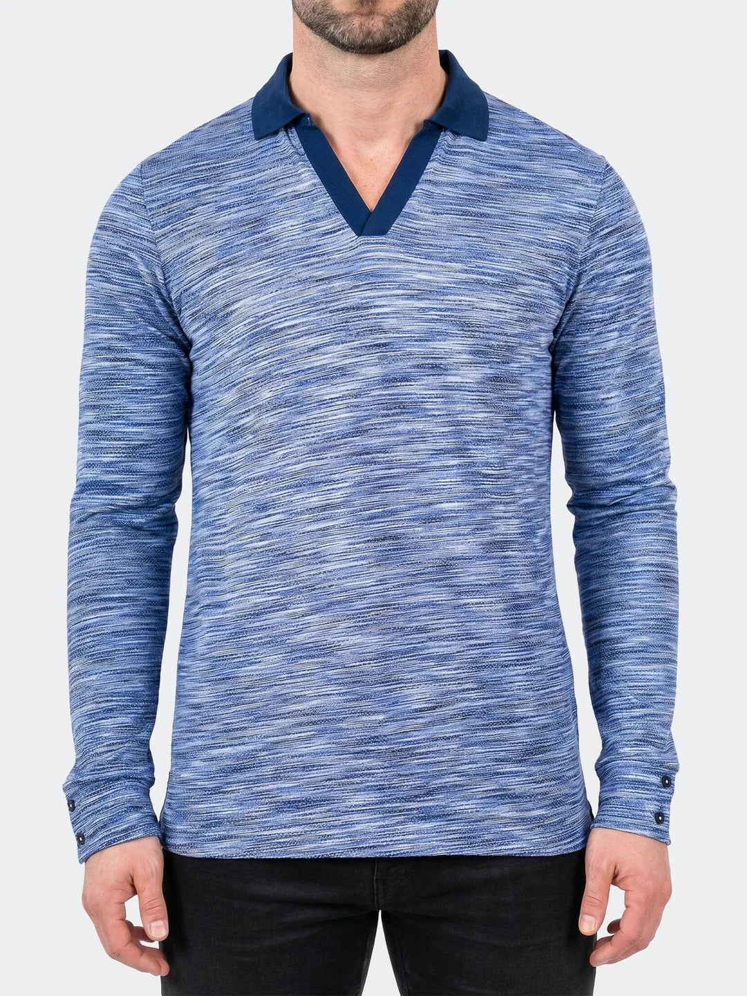 Maceoo Stretch Polos | Polo SS Knitted Unknown 0010 Blue