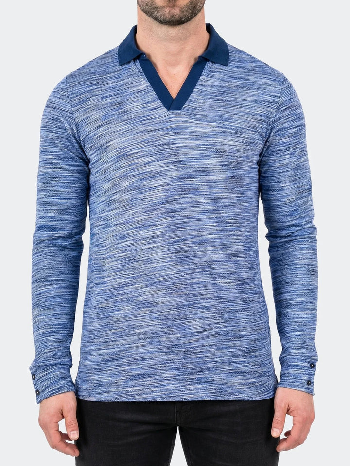 Maceoo Stretch Polos | Polo SS Knitted Unknown 0010 Blue