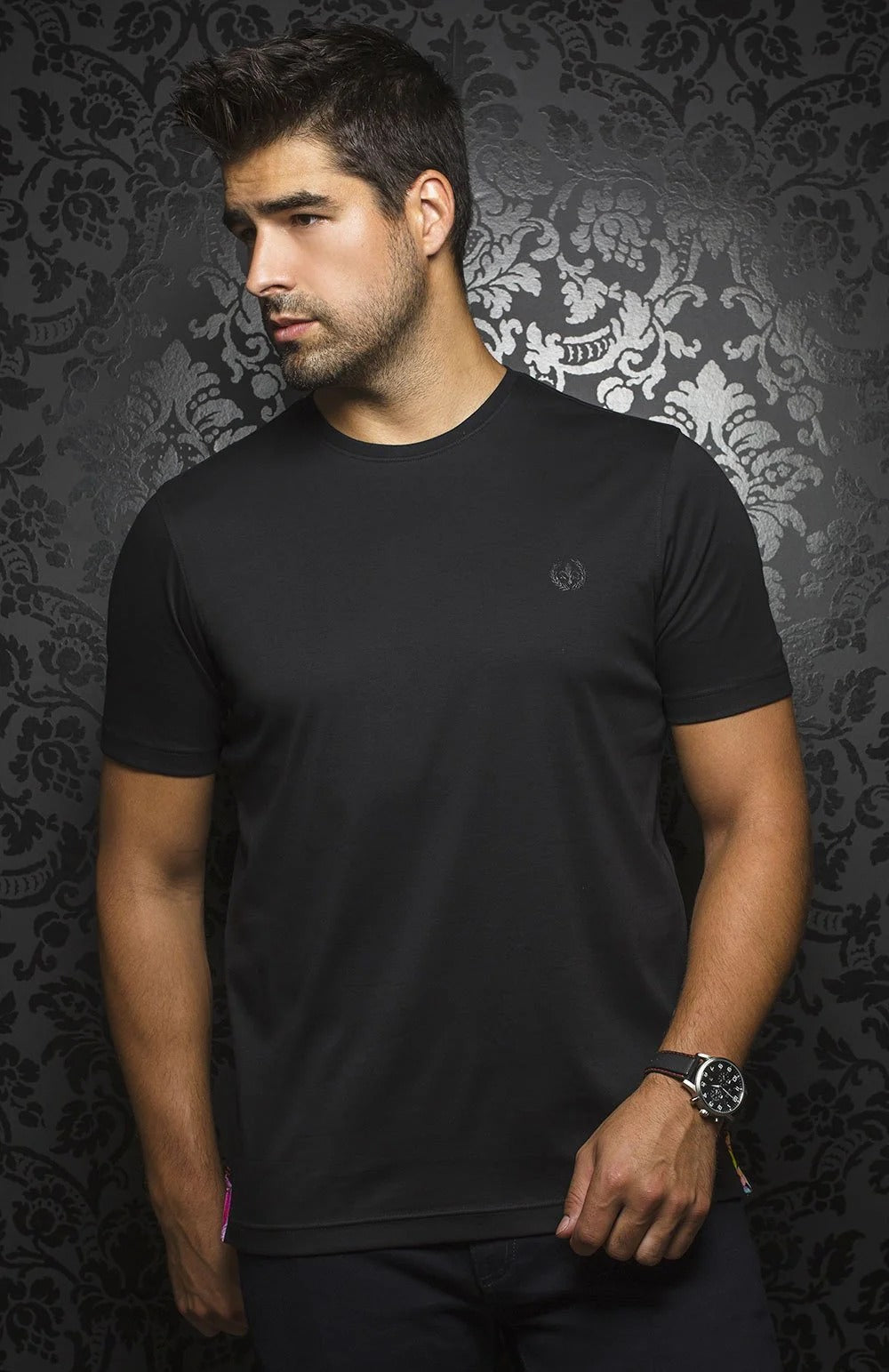 Au Noir Stretch Short-Sleeve Shirt | T-shirt Crew Neck - Michael Black