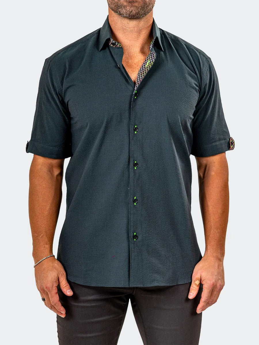 Maceoo Stretch Short-Sleeve Shirt | Galileo Marthyr0014 Green