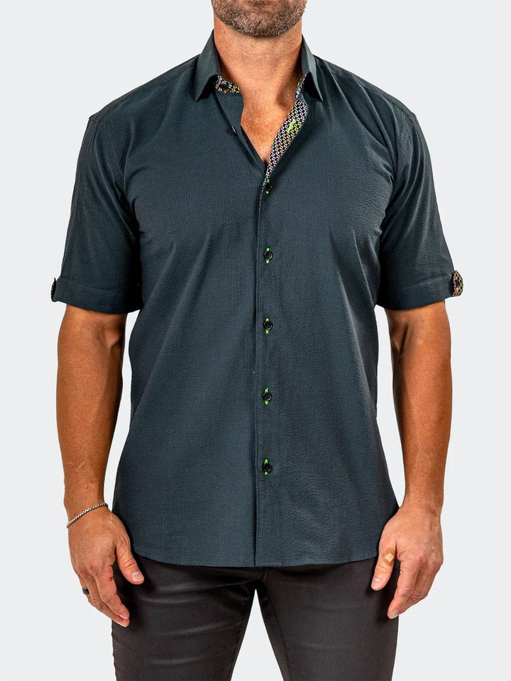 Maceoo Stretch Short-Sleeve Shirt | Galileo Marthyr0014 Green