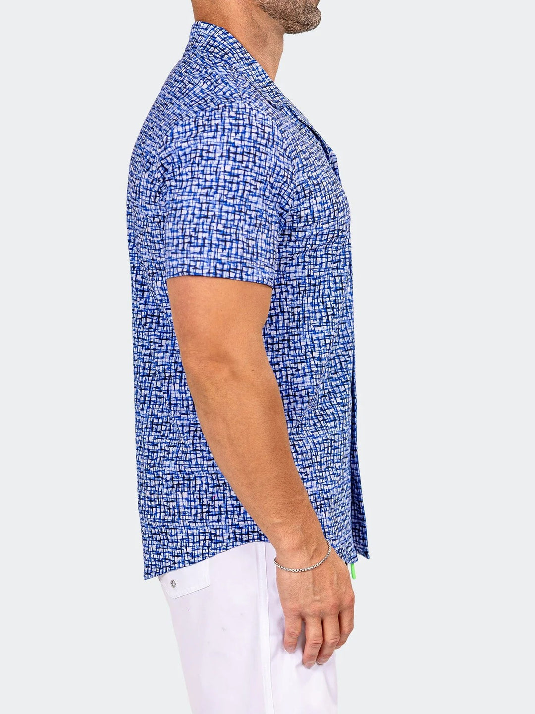 Maceoo Stretch Short-Sleeve Shirt | Shirts Marthyr0420 Blue