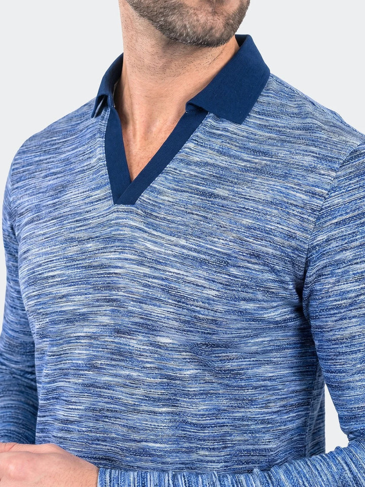 Maceoo Stretch Polos | Polo SS Knitted Unknown 0010 Blue