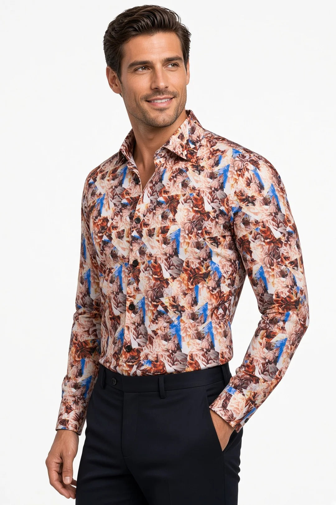 Masutto Shirt | CARACAS-05 LONG SLEEVE BUTTON DOWN SHIRT