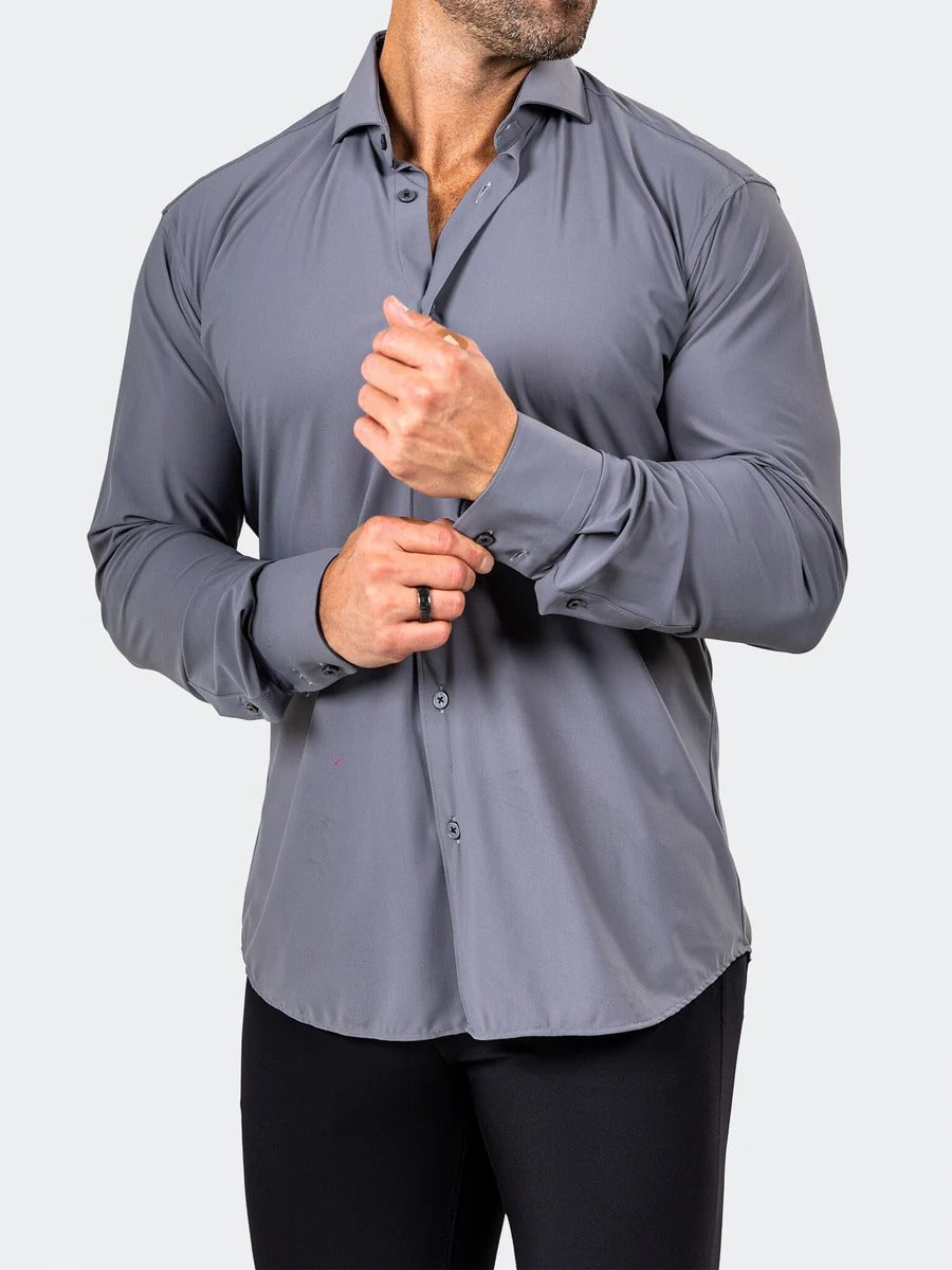 Maceoo Stretch Shirt | Eins Marthyr3014 Grey