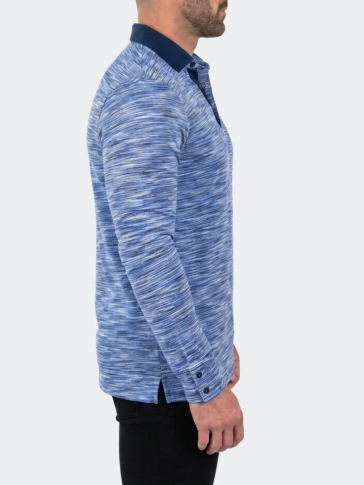 Maceoo Stretch Polos | Polo SS Knitted Unknown 0010 Blue