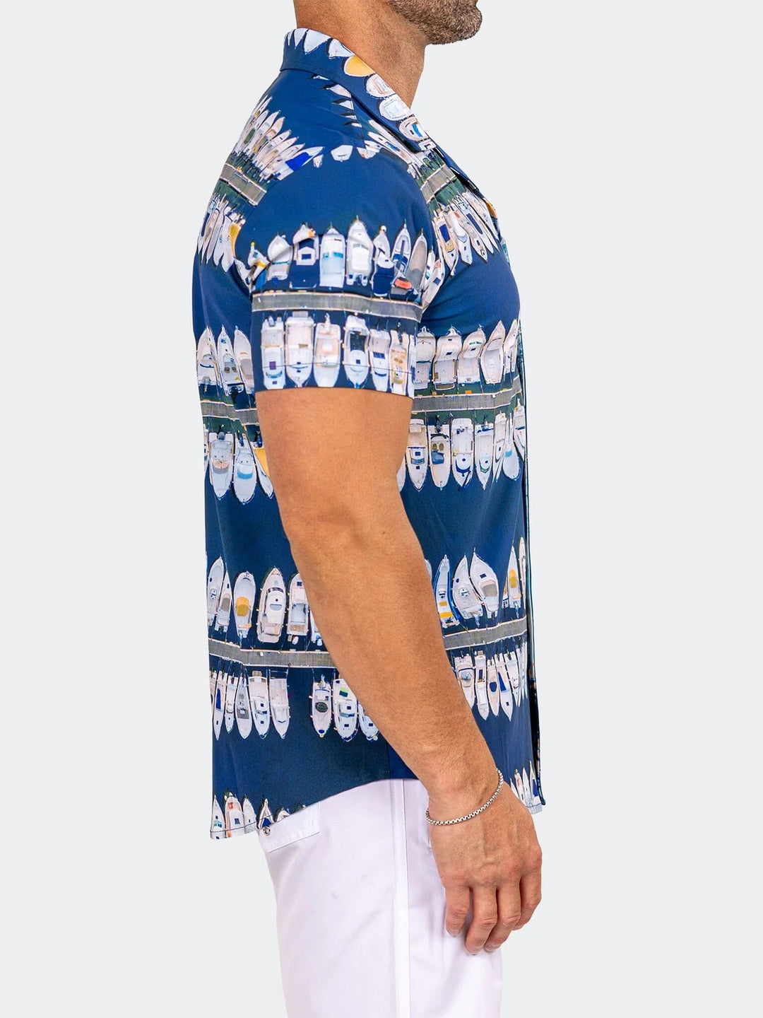 Maceoo Stretch Short-Sleeve Shirt | Shirts Marthyr0409 Blue