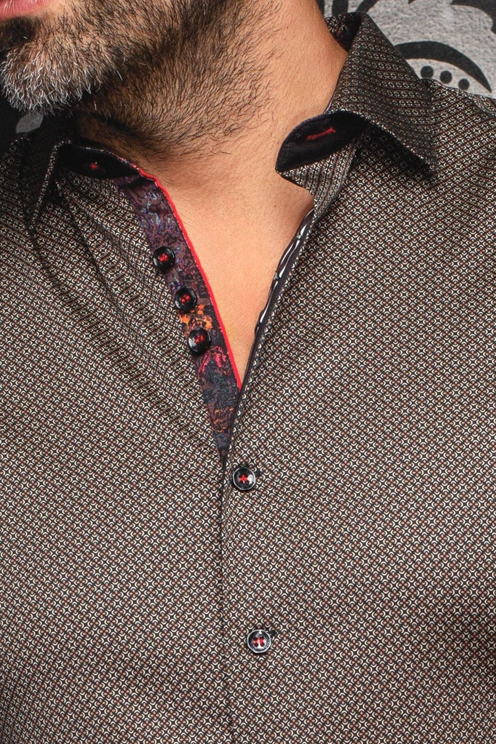 Au Noir Stretch Shirt | Bangalore Black Beige