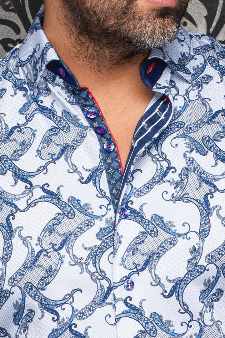 Au Noir Stretch Shirt | Mirage Blue