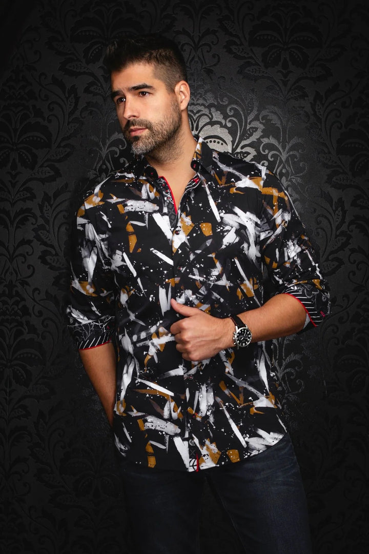 Au Noir Stretch Shirt | Zander Black