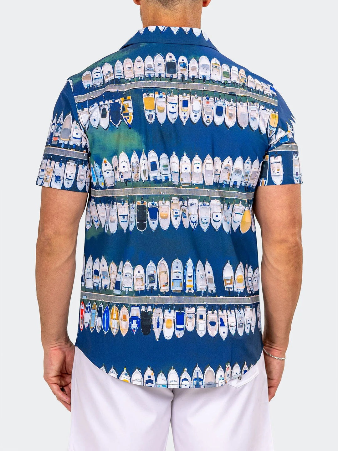 Maceoo Stretch Short-Sleeve Shirt | Shirts Marthyr0409 Blue